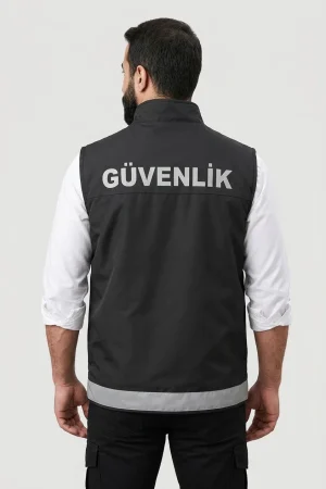 Alternative view of Güvenlik Yazılı Siyah Güvenlik Yeleği