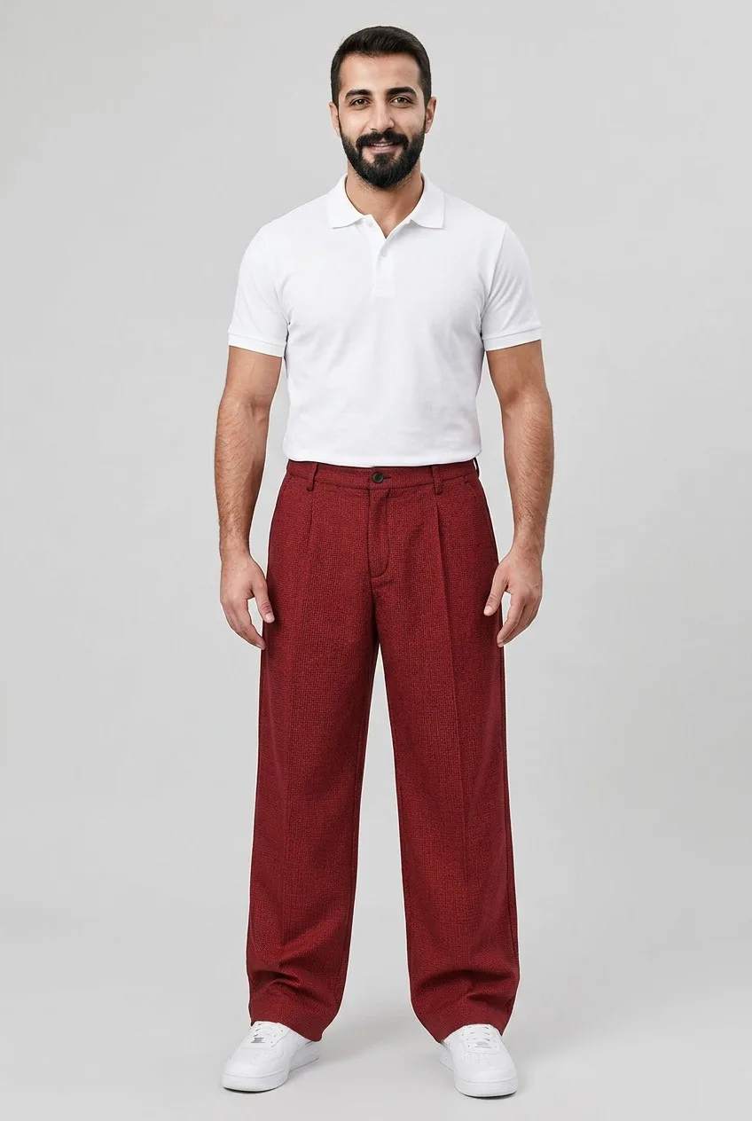 Kırmızı Aşçı Pantolonu