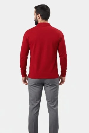 Alternative view of Kırmızı İki İplik Şardonlu Sweatshirt