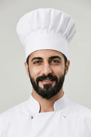 Mantar Model Beyaz Alpaka Aşçı Kepİ